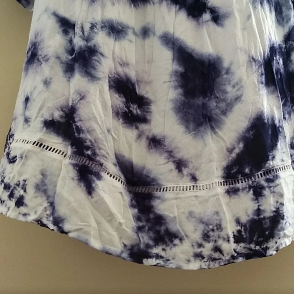 Knox Rose Tie Dye Flutter Sleeves Tunic Top Women’s Small Festival Boho Hippie - Picture 4 of 7
